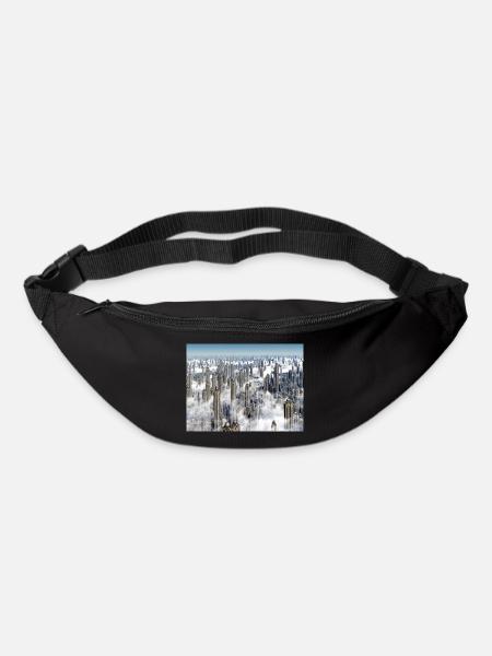Futuristische Hochhäuser in einer Megastadt - Gürteltasche - Schwarz