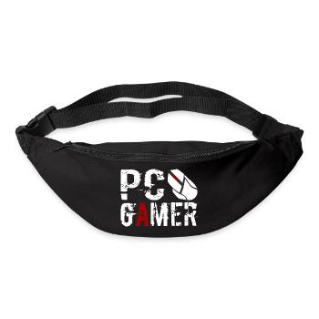 PC Gamer Maus Gaming Zocken - Gürteltasche - Schwarz - Vorne