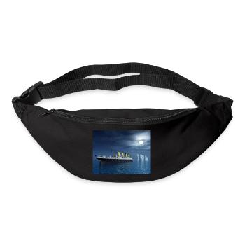 Historisches Passagierschiff Titanic und Eisberg - Gürteltasche - Schwarz - Vorne