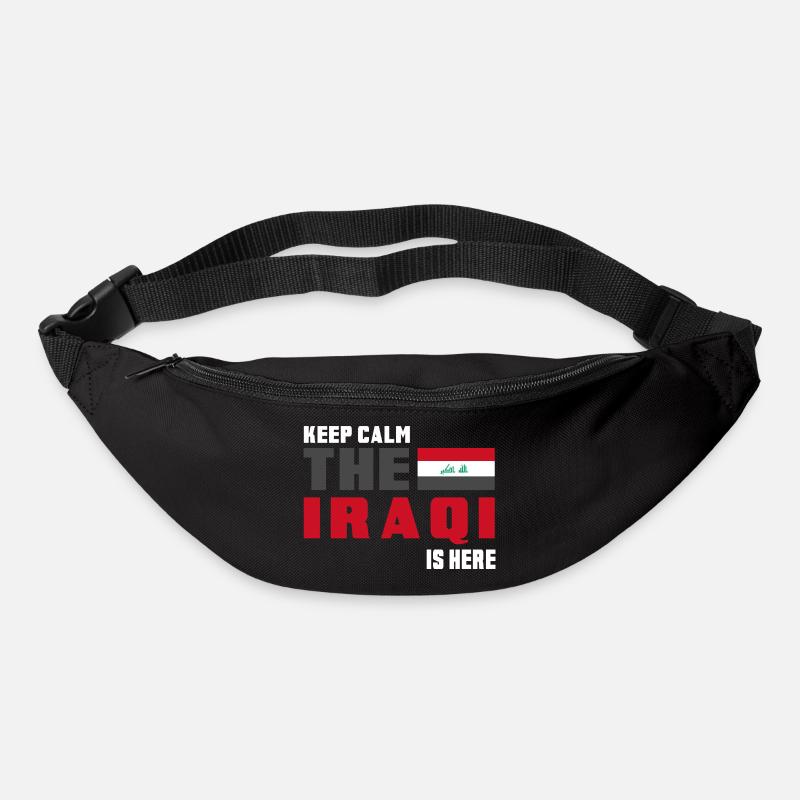 Drapeau Irak Keep Calm - Sac banane - noir