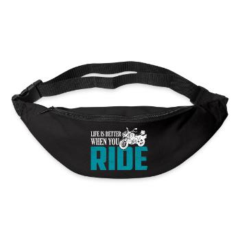 La vie est meilleure quand vous conduisez une moto de motard - Sac banane - noir - Devant
