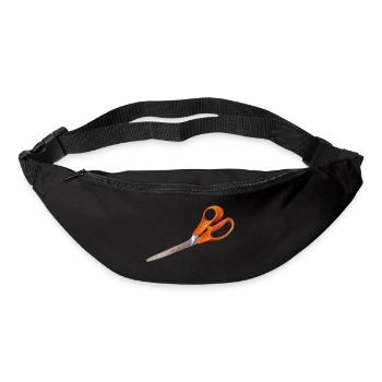 Orange Schere - Gürteltasche - Schwarz - Vorne