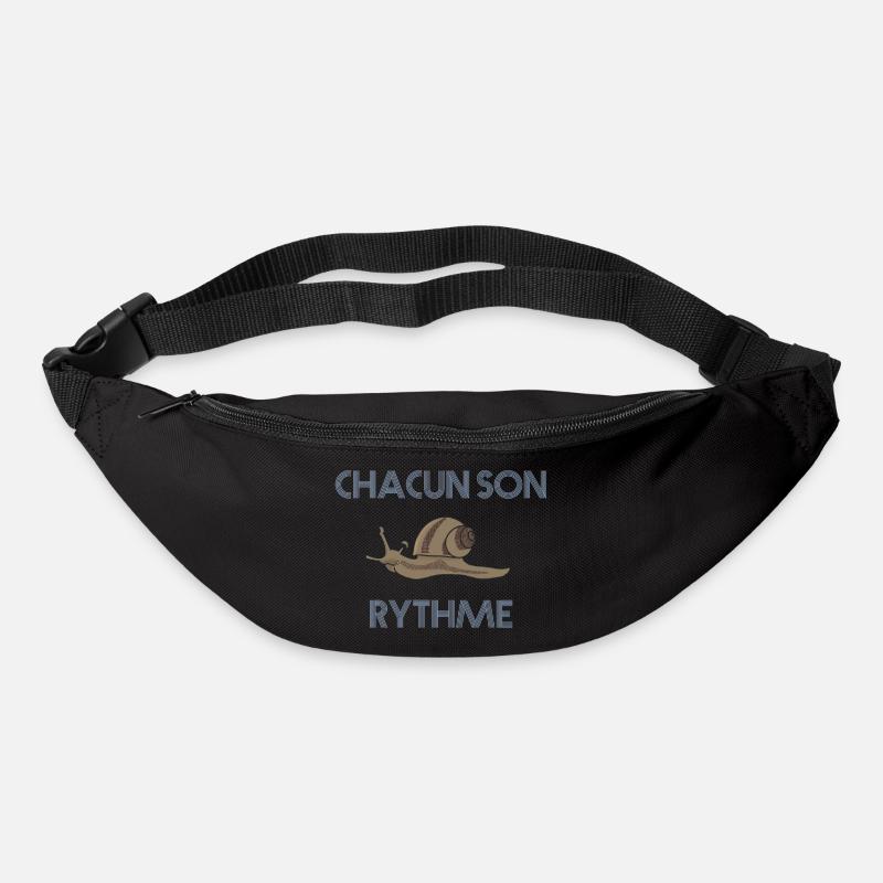 escargot - chacun son rythme - Sac banane - noir