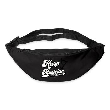 Harfenmusiker Harfenspieler Harfe | Farbe änderbar - Gürteltasche - Schwarz - Vorne