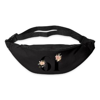 Blumen zum 61-jährigen Jubiläum (Geschenk von 61 Jahren) - Gürteltasche - Schwarz - Vorne