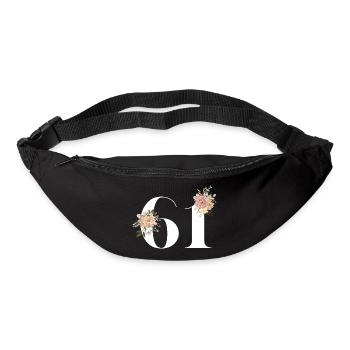 Blumen zum 61-jährigen Jubiläum (Geschenk von 61 Jahren) - Gürteltasche - Schwarz - Vorne