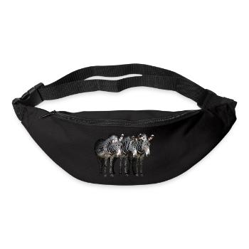 Drei Zebras - Gürteltasche - Schwarz - Vorne