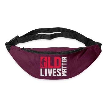 old lives matter quote - Bum bag - burgundy - Front