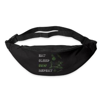 Eat Sleep Sew Repeat - Gürteltasche - Schwarz - Vorne