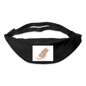 Süßes chilliges Kätzchen - Gürteltasche - Schwarz - Vorne