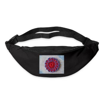 A mandala crocheted from yarn - by Lillrose - Bum bag - black - Front