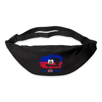 Haiti Haitianer Stolz Flagge Flaggentag I Geschenk - Gürteltasche - Schwarz - Vorne