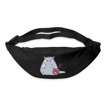 Dodi le chat qui tricote - Sac banane - noir - Devant