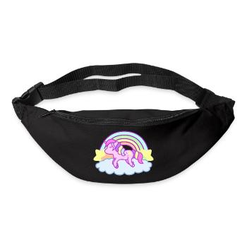 Rainbow unicorn - Sac banane - noir - Devant