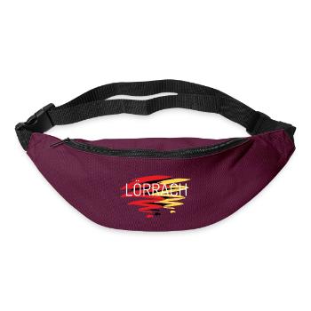 Lörrach Souvenir Lörrach Mitbringsel für Lörracher - Gürteltasche - Burgunderrot - Vorne