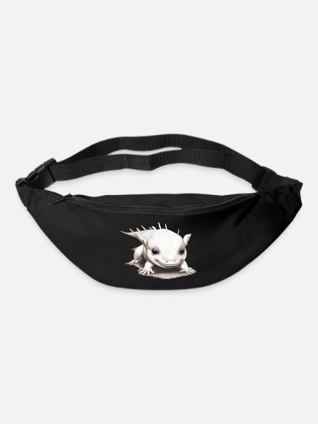 Kleiner Baby Axolotl sieht süß und knuffig aus - Gürteltasche - Schwarz