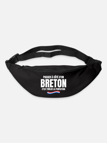 Bretagne, Bretagne humour, je suis Breton - Sac banane - noir