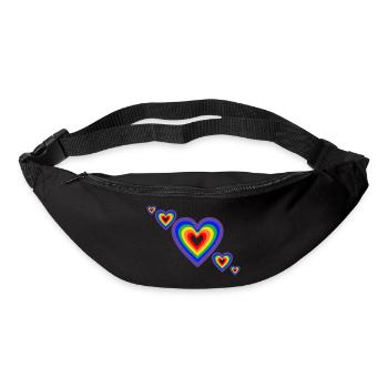 LGBTQ+ HEARTS - Gürteltasche - Schwarz - Vorne