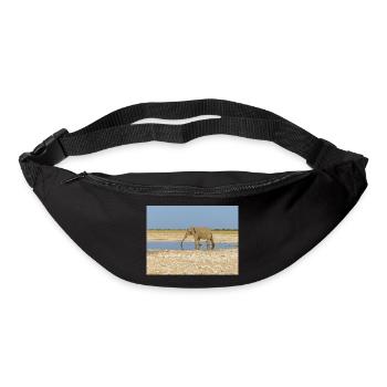elephant and Landscape in a Etosha National Park - Bum bag - black - Front