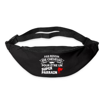 Humour Capes Super Héros Cheveux - Sac banane - noir - Devant