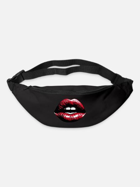 Contemplative Lips Red Lipstick - Bum bag - black