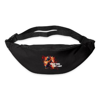 Train Hard Fight Easy Kampfsport , Aktion - Gürteltasche - Schwarz - Vorne