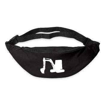 Excavator Excavator White Earthmoving Civil Engineering Construction Site - Bum bag - black - Front