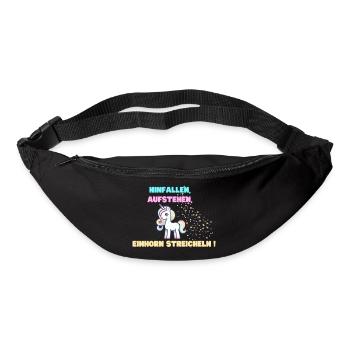 Einhorn - Gürteltasche - Schwarz - Vorne