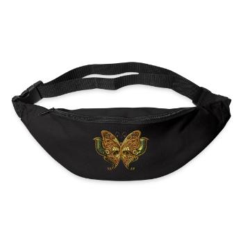 Superbe papillon élégant. - Sac banane - noir - Devant