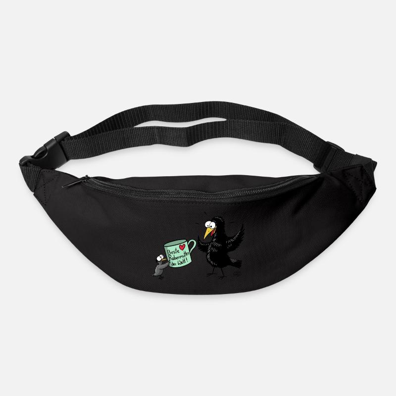 Rabenmutter Muttertag - Gürteltasche - Schwarz