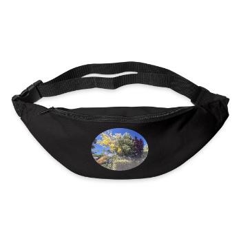 Bunte Bäume, blauer Himmel - Gürteltasche - Schwarz - Vorne