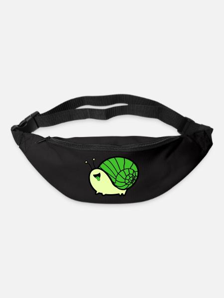 schnecke comic - Gürteltasche - Schwarz
