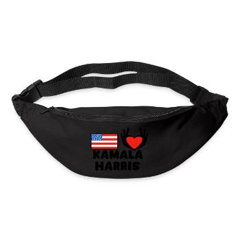 Heart Hand - America - Kamala Harris - American - Bum bag - black - Front