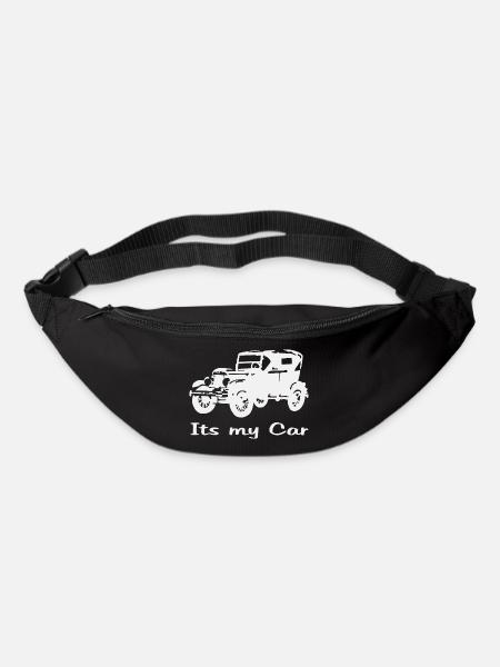 Oldtimer Motiv mit Schrift - Gürteltasche - Schwarz