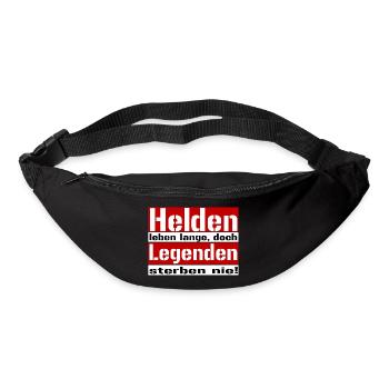 Les héros vivent de longues légendes - Sac banane - noir - Devant