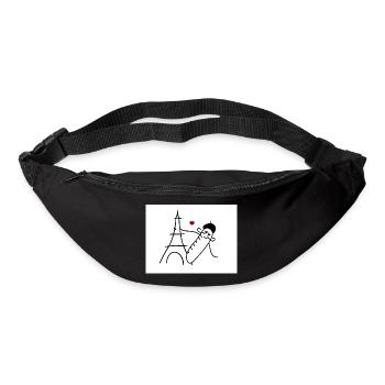 Frankreich liebe - Gürteltasche - Schwarz - Vorne