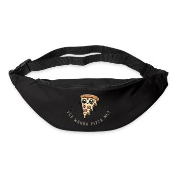 Pizza Lover Shirt – You want to Pizza Me? - Bum bag - black - Front