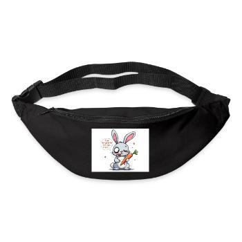 Kaninchen Charcuteurs und Humor - Gürteltasche - Schwarz - Vorne