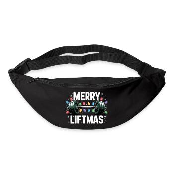Christmas Weightlifting Barbell Merry Liftmas - Bum bag - black - Front