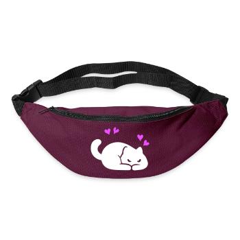 Amour des chats - Sac banane - bordeaux  - Devant
