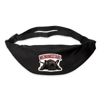 Frenchie – Meinungsstabil Bully - Gürteltasche - Schwarz - Vorne