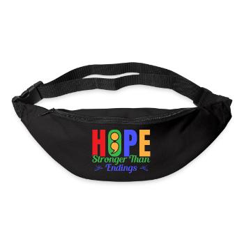 Point-virgule Prévention du suicide Espoir Plus fort Semi - Sac banane - noir - Devant
