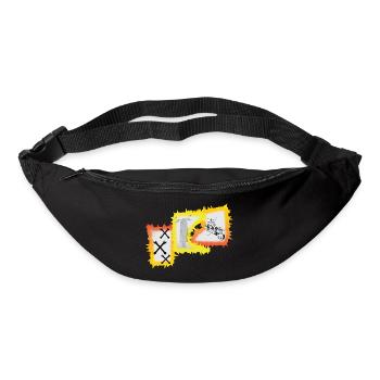 Biker Motorrad Chopper  - Gürteltasche - Schwarz - Vorne