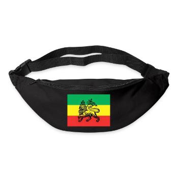 Haile Selassie I Jah Rastafari Rasta Reggae Racines - Sac banane - noir - Devant