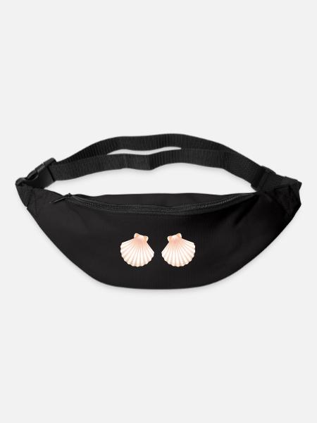 Muscheln Bikini Kostüm BH shell - Gürteltasche - Schwarz