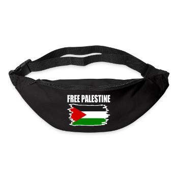 Free palestine - Sac banane - noir - Devant