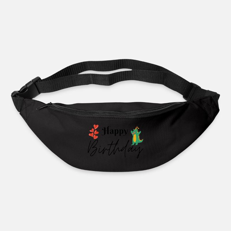 Happy Birthday - Gürteltasche - Schwarz