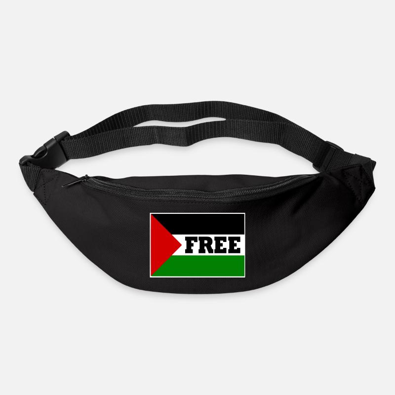 Free palestine - Sac banane - noir