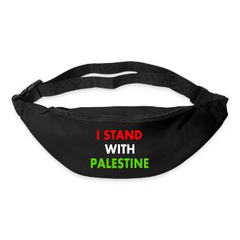 I stand with palestine - Bum bag - black - Front