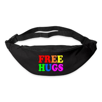 Free hugs - Sac banane - noir - Devant